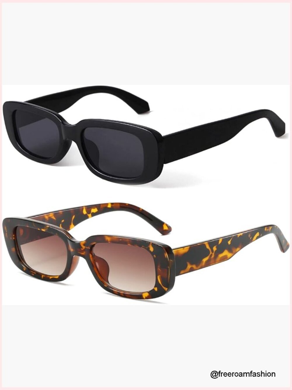 Unisex Retro Square Sunglasses UV Protection Lightweight Plastic Frame